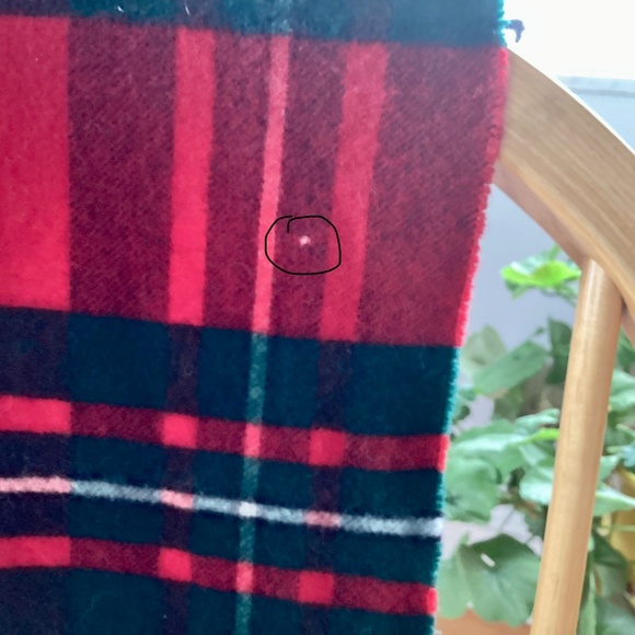 Carole M. Studio burgundy red, dk green plaid 100% lambs wool  Made W Germany - Picture 5 of 7